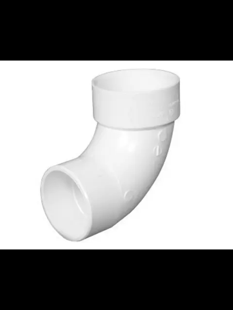 6" PVC DWV 90 1/4 Bend Street (SxH)