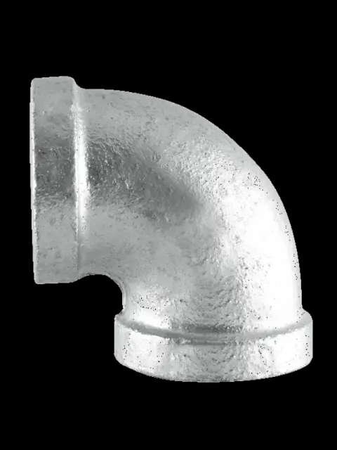 2-1/2" Galvanized Malleable 90 Elbow