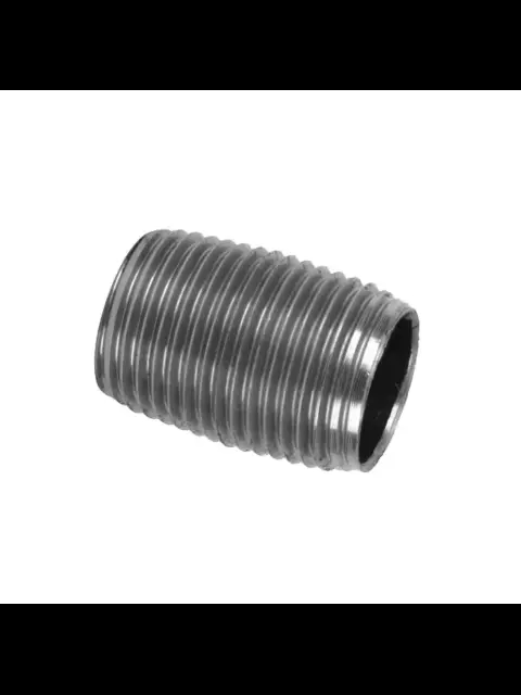 4" X Close Black Steel Nipple