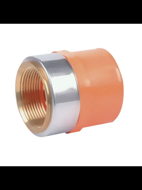 Tyco BlazeMaster 1" Orange CPVC Female Adapter Brass
