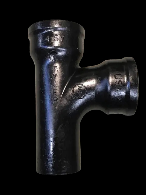 3" No Hub Cast Iron Sanitary Tap Tee Import
