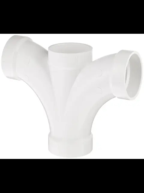 2" X 2" X 1-1/2" X 1-1/2" PVC DWV Double Fixture Fitting