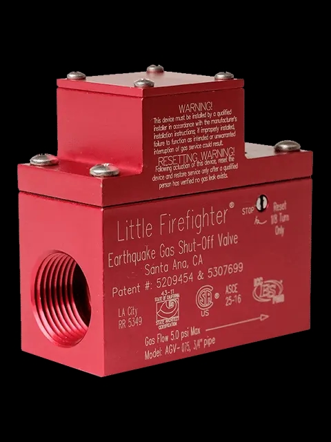 Little Firefighter AGV-075 3/4" Horizontal Gas Shut Off Valve 5 PSI