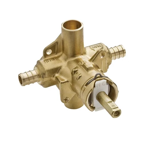 MOEN 62380 M-Pact Includes bulk pack Posi-Temp 1/2" Crimp Ring PEX Inlets/cc Outlets Connection Pressure Balancing