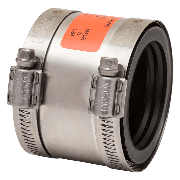 1-1/2" Cast Iron Plastic or Steel Pipe to 1-1/2" Copper pipe or 1-1/4" Plastic or Steel pipe Coupling