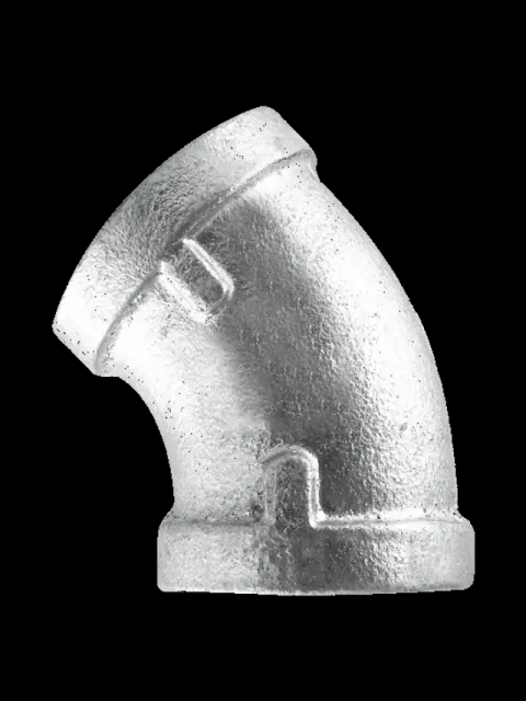 2" Galvanized Malleable 45 Elbow