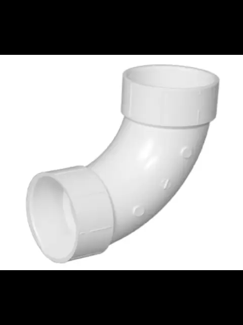 3" PVC DWV Street Long Sweep 90 1/4 Bend (HxS)