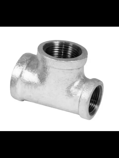 3/4" X 1/2" X 3/4" Galvanized Malleable Reducing Tee