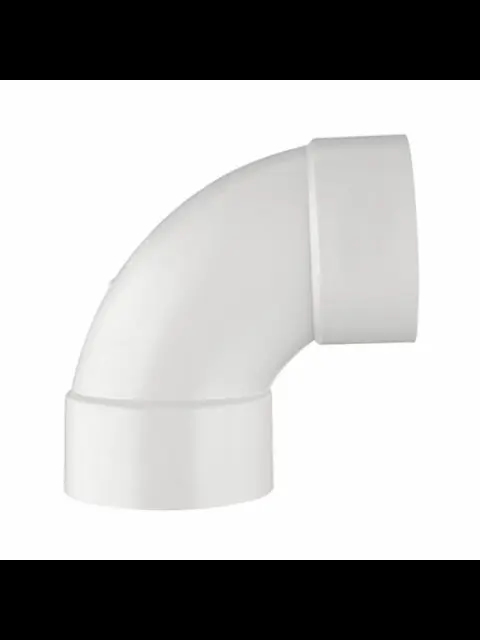 3" PVC DWV 90 1/4 Bend (HxH)