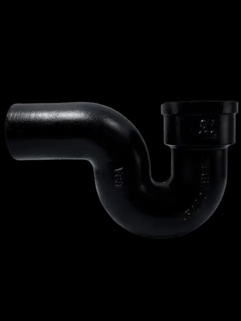 3" No Hub Cast Iron P-Trap W/1/2" Tap Primer Import
