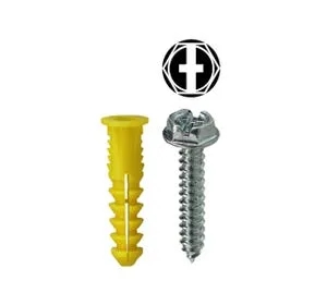 Dottie #10 Yellow Wing Conical Anchor Kit W/ Hex Head Combo Drive Screws