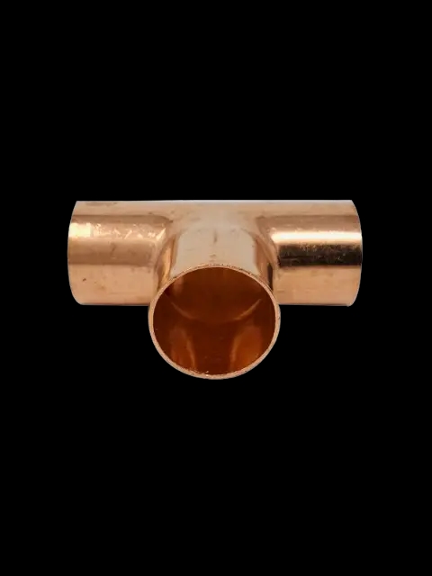 1-1/4" X 1/2" X 1-1/4" Copper Reducing Tee