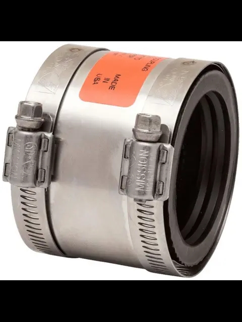 4" Cast Iron To 4" Cast Iron Plastic or Steel Coupling
