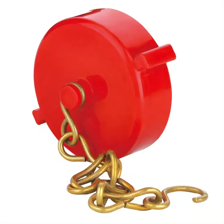 Red Plastic Cap & Chain